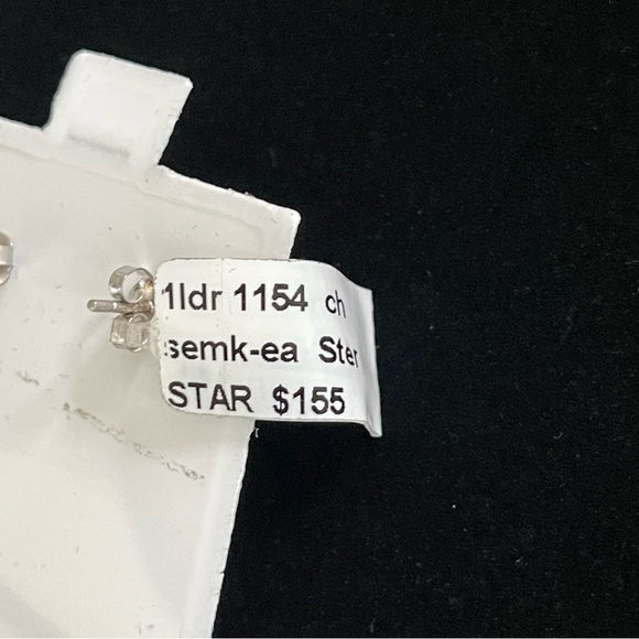 Sterling silver 925 with Cabachon Chalcedony earrings - Picture 7 of 9